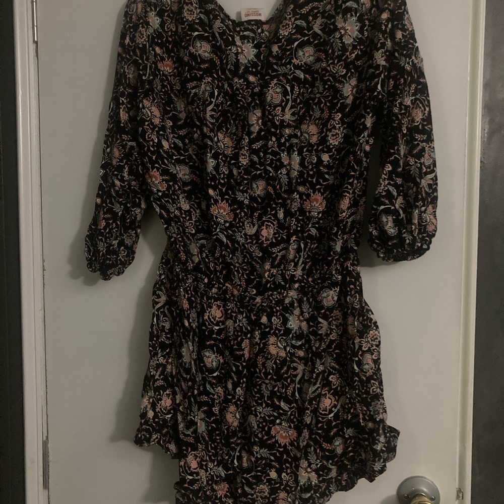 Mossimo XL Black Floral Romper